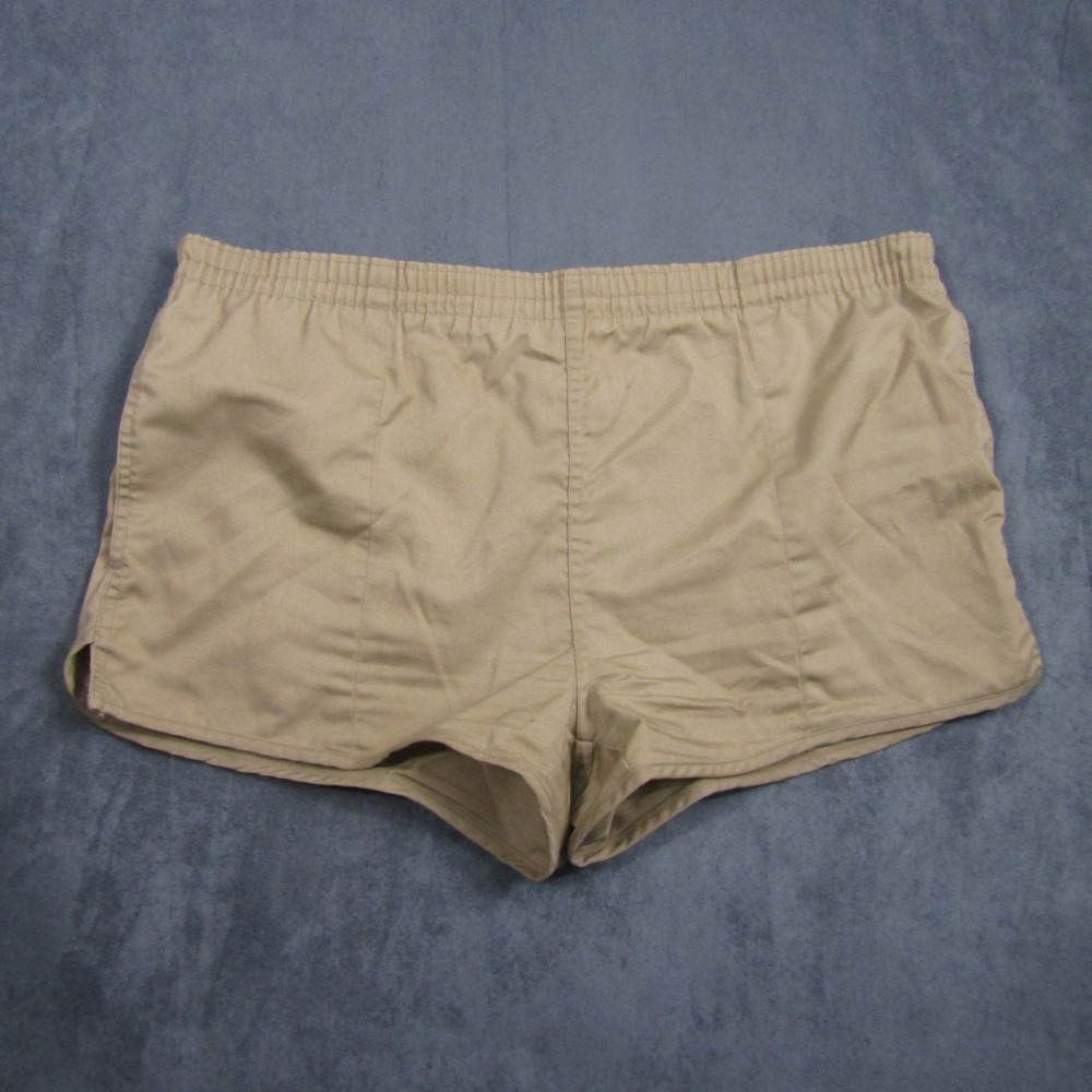 Lands End Shorts Mens 36 Tan Vintage Made in USA Khaki Retro Athletic 90s
